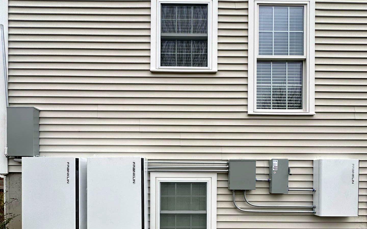Home battery system installed by our team on a Rhode Island home